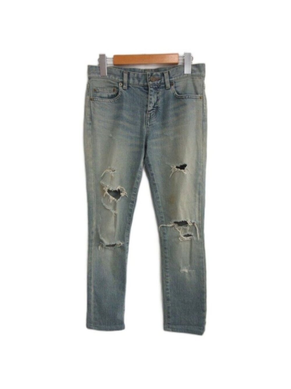 Saint Laurent Paris Hedi Slimane Era Distressed Skinny Denim Pants 24